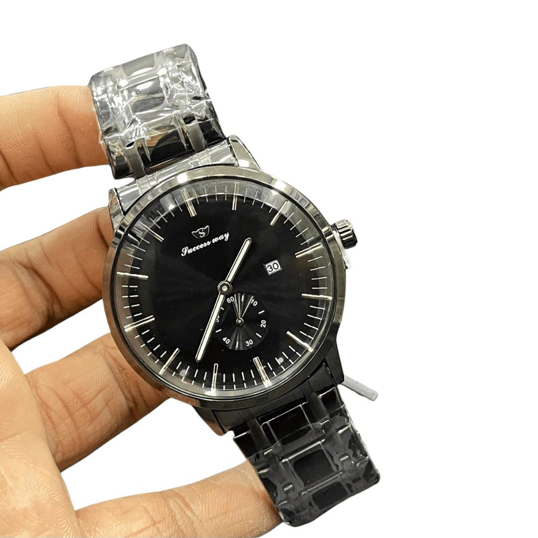 Luxury Diamond-Cut Analog Watch