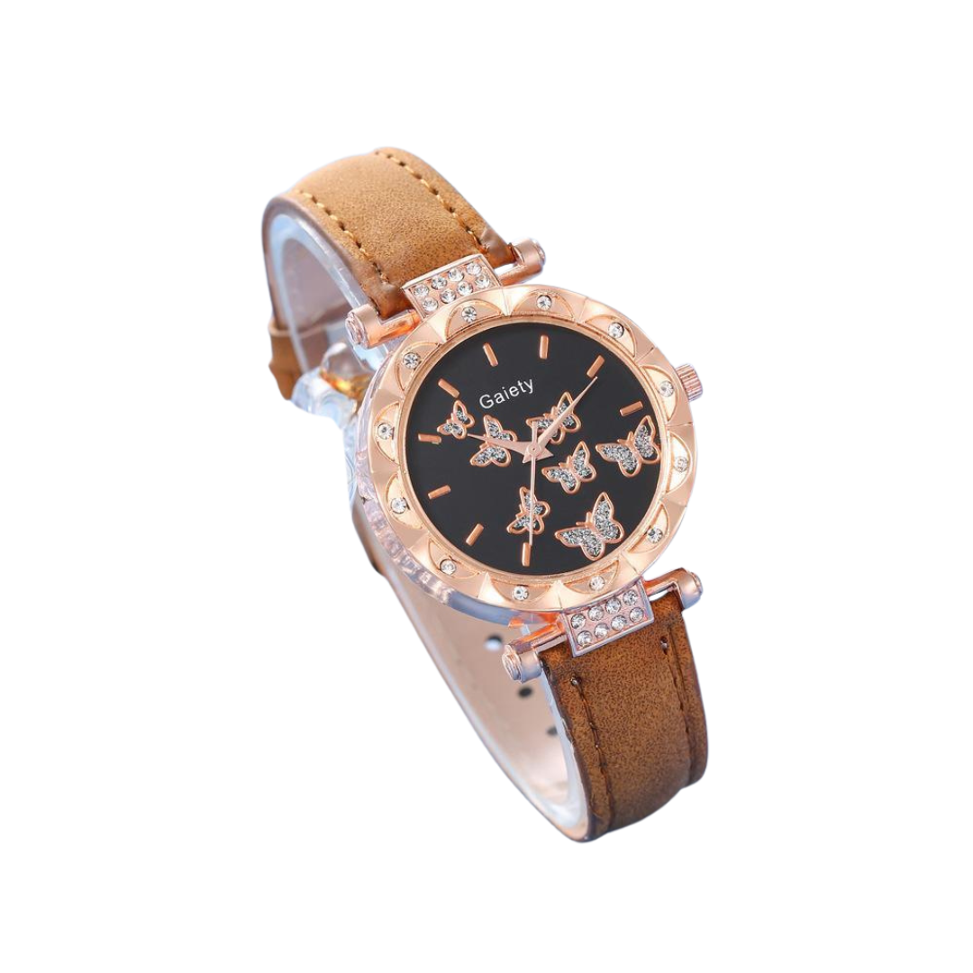 Elegant Butterfly Dial Women’s Watch